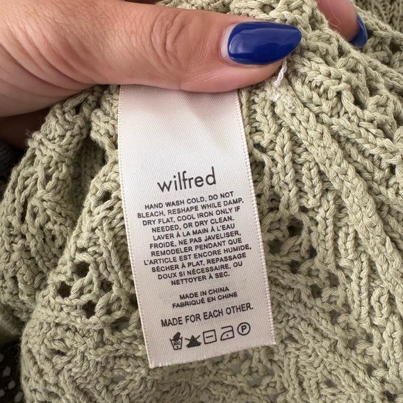 Aritzia Wilfred Sage Open-Knit Cardigan - Picture 4 of 10